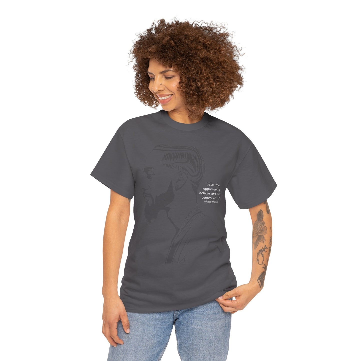 Inspirational Quote Nipsey Hussle - Unisex Heavy Cotton Tee