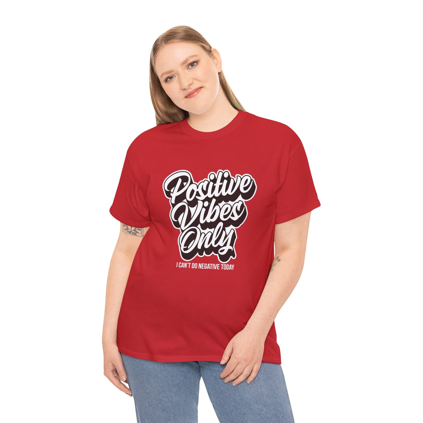 Positive Vibes Only - Unisex Heavy Cotton Tee