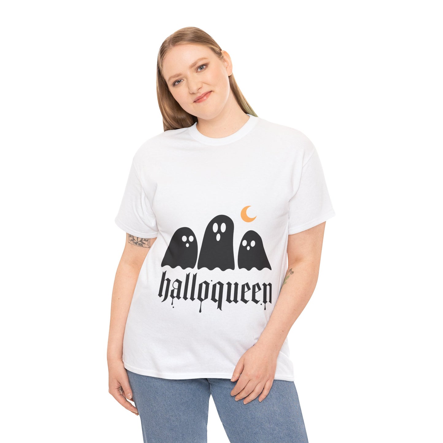 Three Ghost Halloween - Unisex Heavy Cotton Tee