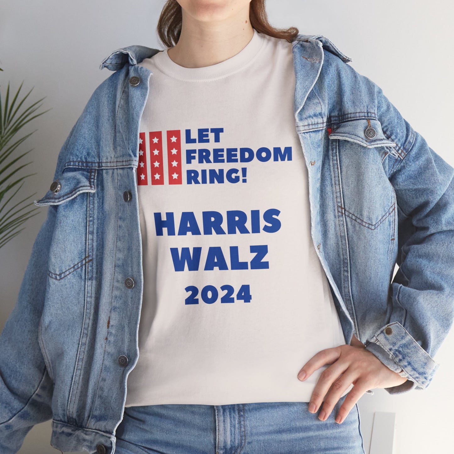 Let Freedom Ring Harris Walz 2024 - Unisex Heavy Cotton Tee