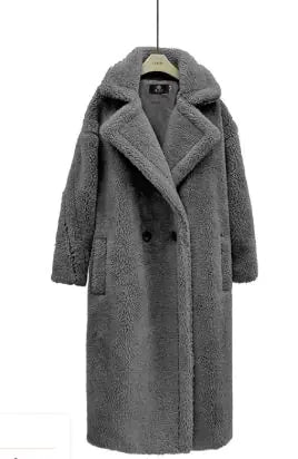 Long Winter Cashmere Lamb Winter Coat