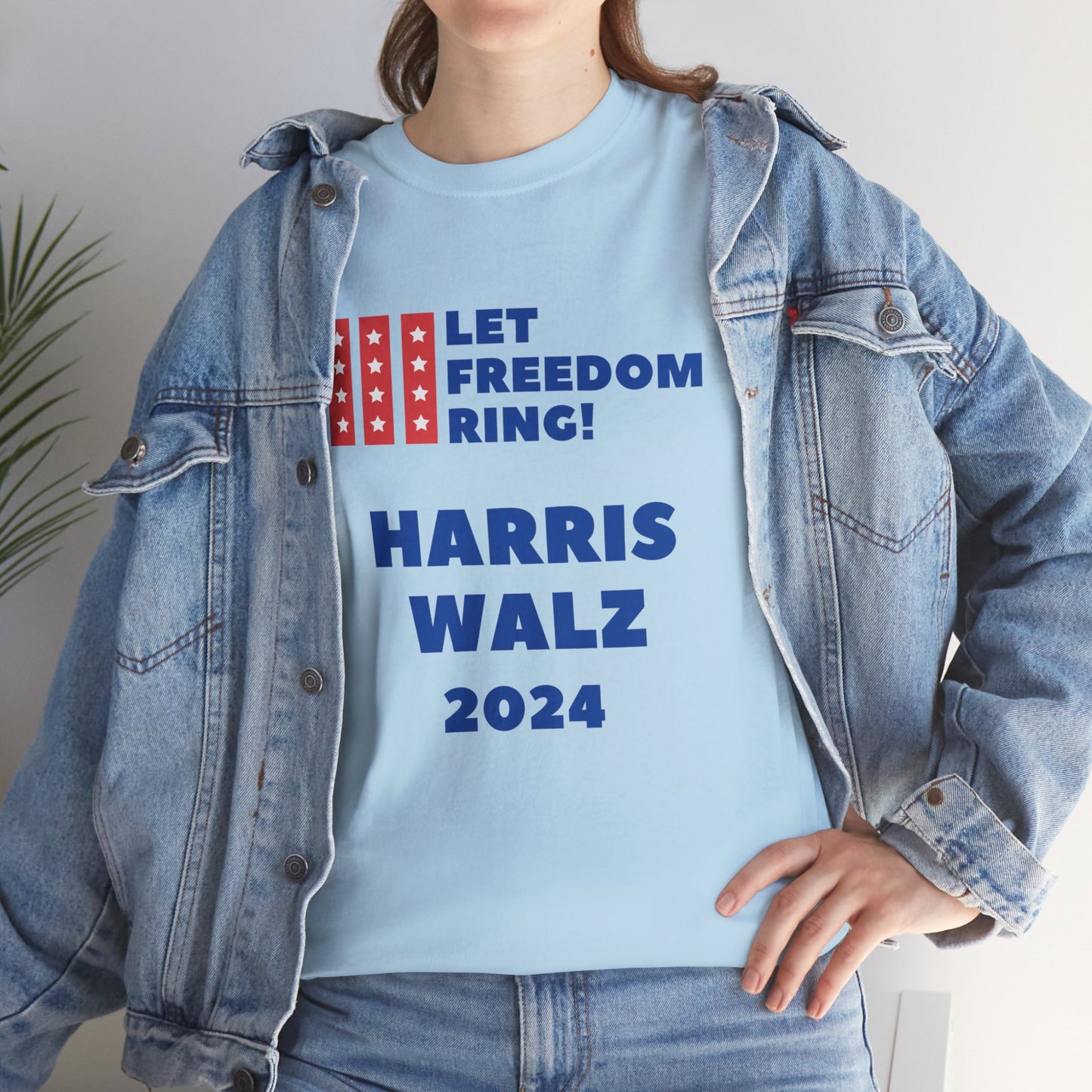 Let Freedom Ring Harris Walz 2024 - Unisex Heavy Cotton Tee