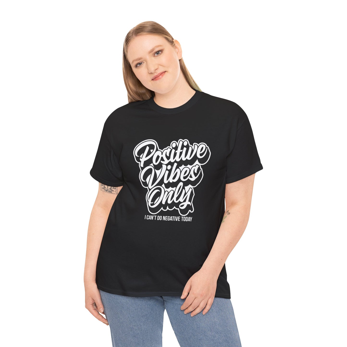 Positive Vibes Only - Unisex Heavy Cotton Tee